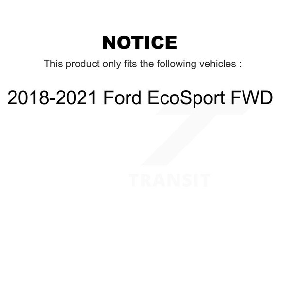 Rear Disc Brake Rotor For 2018-2021 Ford EcoSport FWD